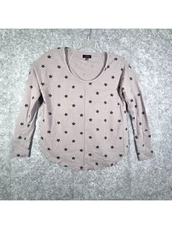 Lucky Brand Tops - Lucky Brand Women's Long Sleeve Star Print Top Gray Size M
